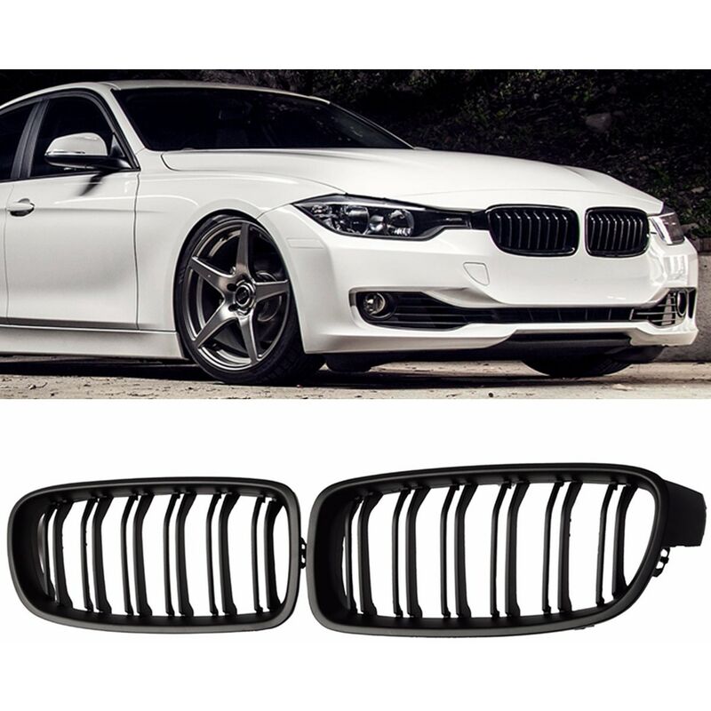 

Par de rejillas delanteras negras mate para BMW M3 Style F30 F35 2012 2013 2014