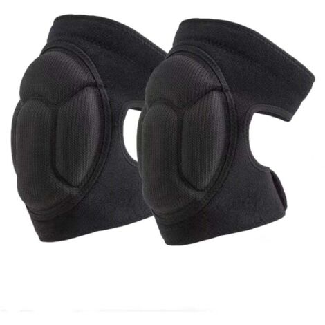 par de rodilleras protectoras de trabajo con almohadilla de espuma de 3 cm, anticolisión, impermeables y transpirables, ideales para jardinería y jogging, color negro, talla M (circunferencia del musl