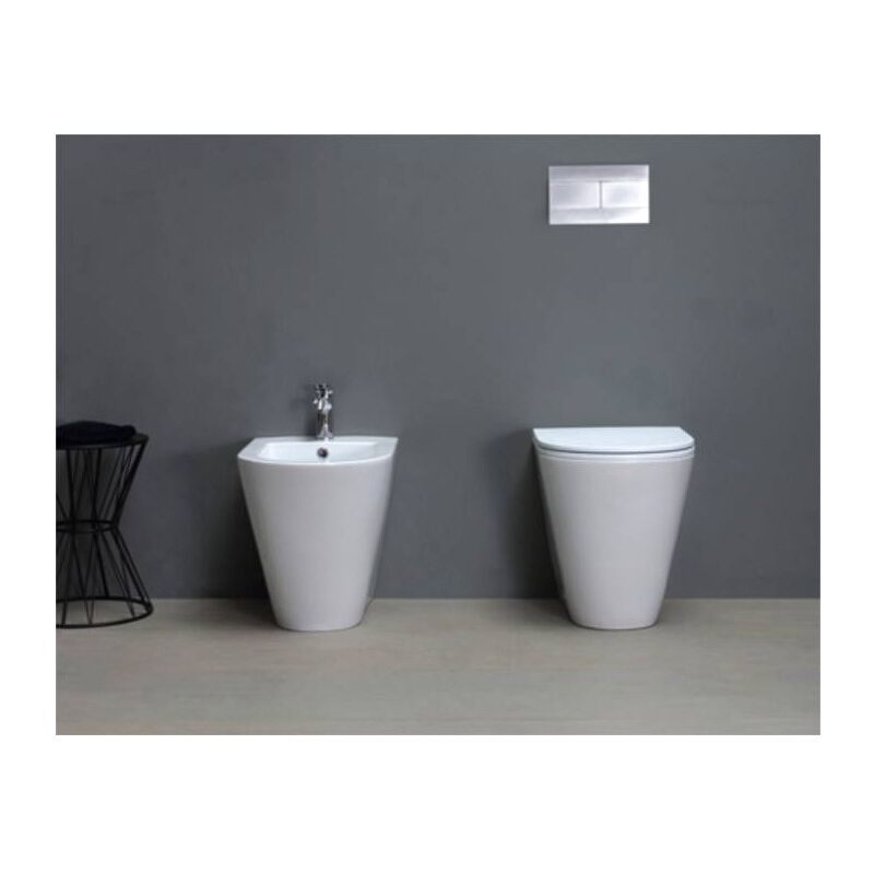 

Par de sanitarios de cerámica de pie 37x54 cm Azzurra Ceramica serie Forma | Blanco brillo - Standard