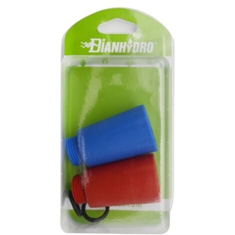 Par de Test Caps para Implantes Blister Azul/Rojo