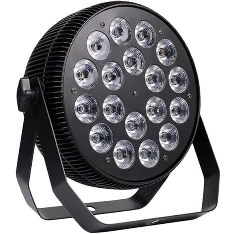 PAR LED SLIM 18x10W RGBW 4 IN 1 IN ALLUMINIO PROFESSIONALE - FARETTO DA PALCO AD ALTA EFFICIENZA PER EVENTI E SPETTACOLI
