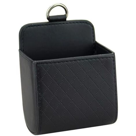 Para 1 pieza Caja de almacenamiento universal de PU para coche, caja de almacenamiento de cuero para coche, caja de almacenamiento de PU para coche, caja organizadora de cuero para coche, para llaves