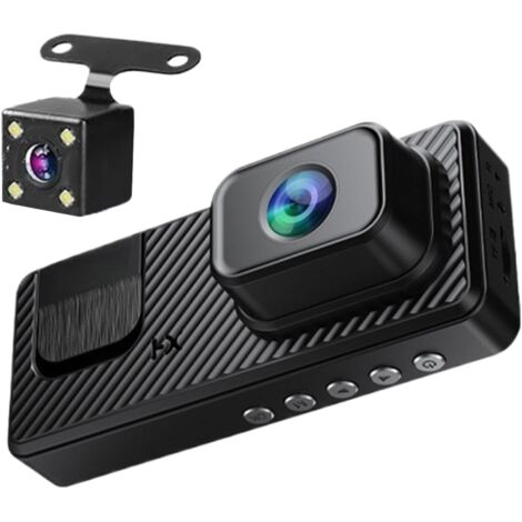 Para cámara de salpicadero  Grabadora de conducción de 3 canales, grabadora de imágenes de visión trasera con Wi-Fi, visión infrarroja 1080p para punto ciego trasero de camión