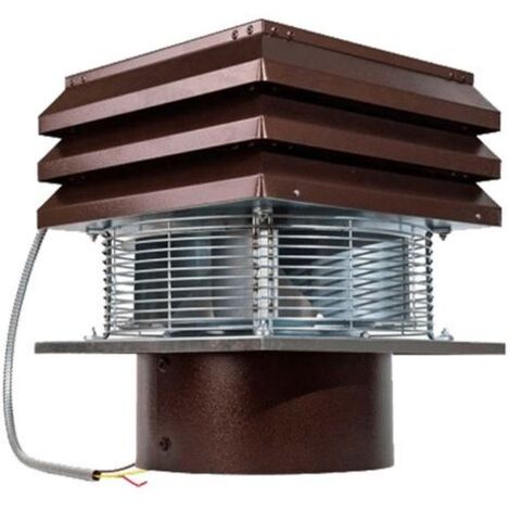 Para Chimeneas Chimenea Eléctrico Extractor Para Chimenea redonda 25 cm De Leña Sombrero de 250 mm Extractor De Humos Extractor Eléctrico De Humos Para Barbacoa Parillas Estufa De Pellets Modelo Base 