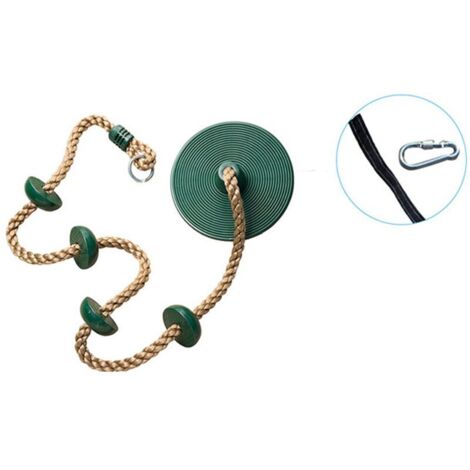 Para columpio, trapecio para pórtico, trapecio de madera con anillos, columpio de trapecio para niños al aire libre, trapecio de madera, columpio de madera para niños al aire libre, verde, 1 pieza
