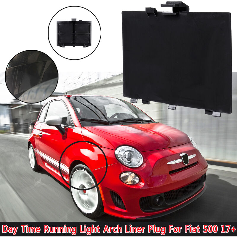 

Para Fiat 500 2017 + puerta de acceso a la luz de circulación diurna en el casquillo del revestimiento del arco de la rueda