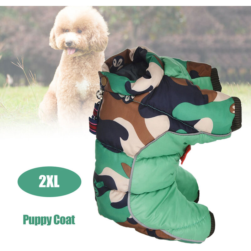 

Perro mascota ropa caliente del invierno de la chaqueta gruesa capa de pequeno perrito perros mascotas ropa, verde claro, 2XL