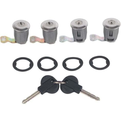 Para Peugeot Citroën cilindro de cerradura universal + llave + cilindro de cerradura (4 cilindros de cerradura)
