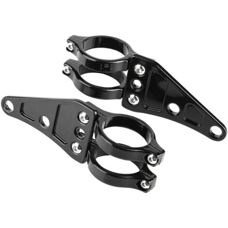 Para soportes de faros delanteros para soporte de faro de motocicleta Soporte universal para faro de motocicleta 1 par de abrazaderas de soporte de faro de motocicleta soporte de faro