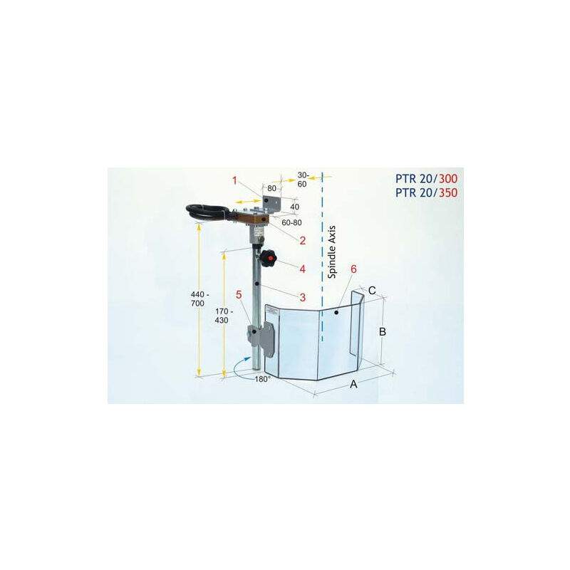 

Metal Works - Protector para taladro radial | PTR 20/300