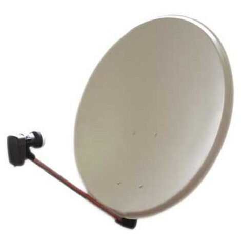 Parabole acier 85cm creme 2 brides - avec lnb Servimat KL80