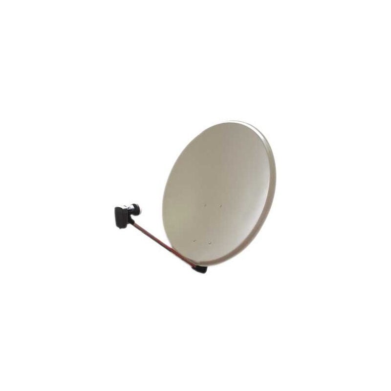 Parabole acier 85cm creme avec lnb Servimat KL80