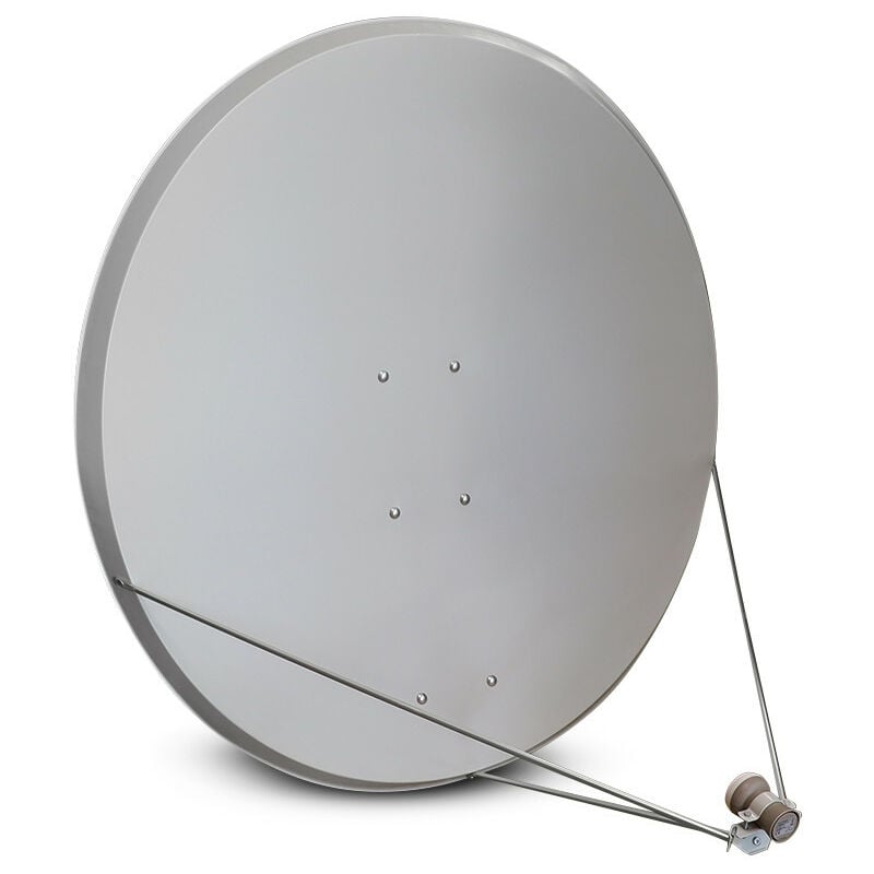 Metronic - Parabole Athena acier diamètre 120 cm + lnb - blanche - Blanc