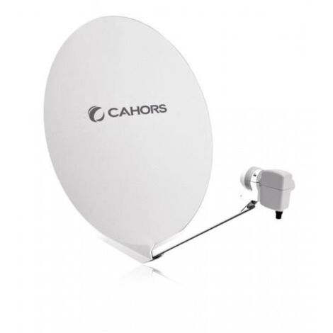 Parabole Satellite - CAHORS - SMC 80CM - Fibre Composite - LNB Single - Blanche