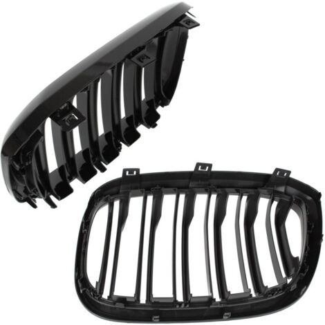 Parachoques delantero BMW X3 G01 2017- rejilla interluz negra brillante, doble barra