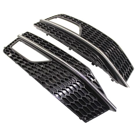 Parachoques luz antiniebla cubierta de lámpara rejillas cromadas negras para Audi A4 B8.5 S-Line S4 2013 2014 2015