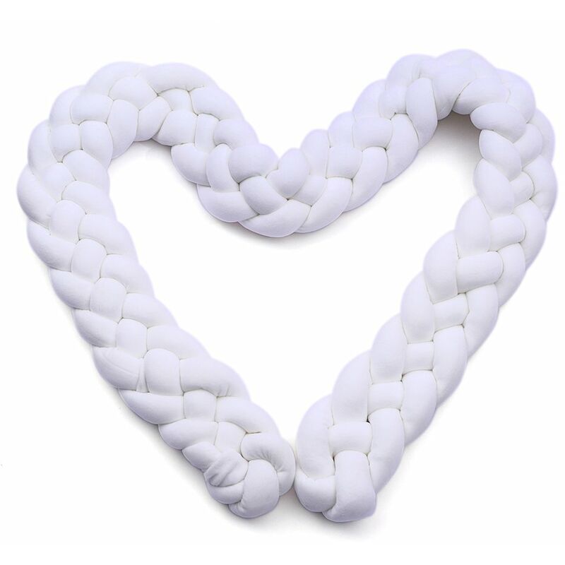 

Parachoques para cuna de bebe, parachoques trenzado anudado, hecho a mano, suave, con nudo, almohadilla, cojin, decoracion de cuna, regalo para