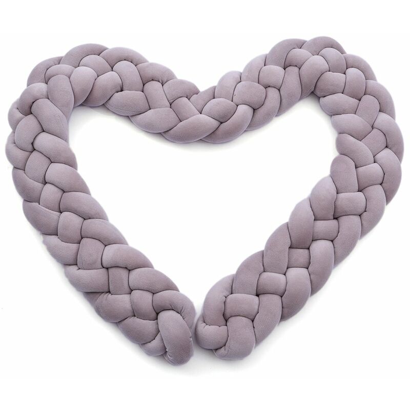 

Parachoques para cuna de bebe, parachoques trenzado anudado, hecho a mano, suave, con nudo, almohadilla, cojin, decoracion para cuna, regalo para