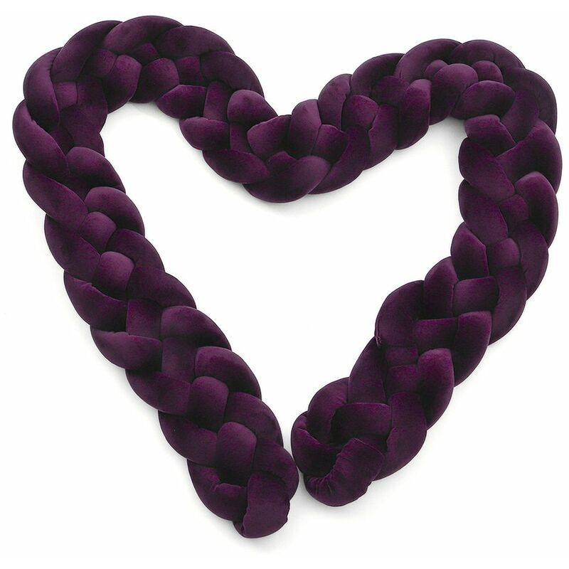 

Parachoques para cuna de bebe, parachoques trenzado anudado, hecho a mano, suave, con nudo, almohadilla, cojin, decoracion para cuna, regalo para