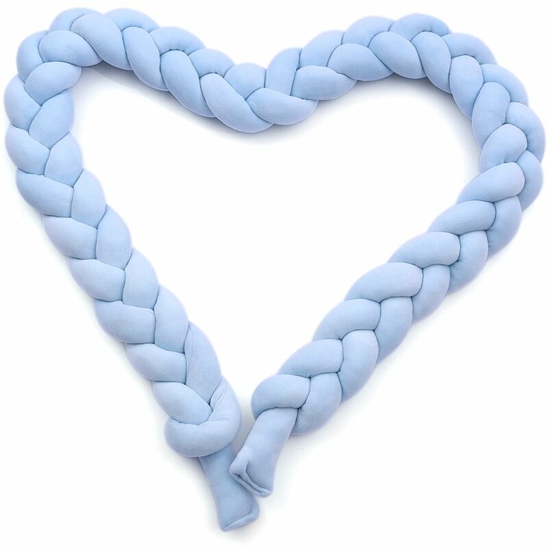 

Parachoques para cuna de bebe, parachoques trenzado anudado, hecho a mano, suave, con nudo, almohadilla, cojin, decoracion para cuna, regalo para