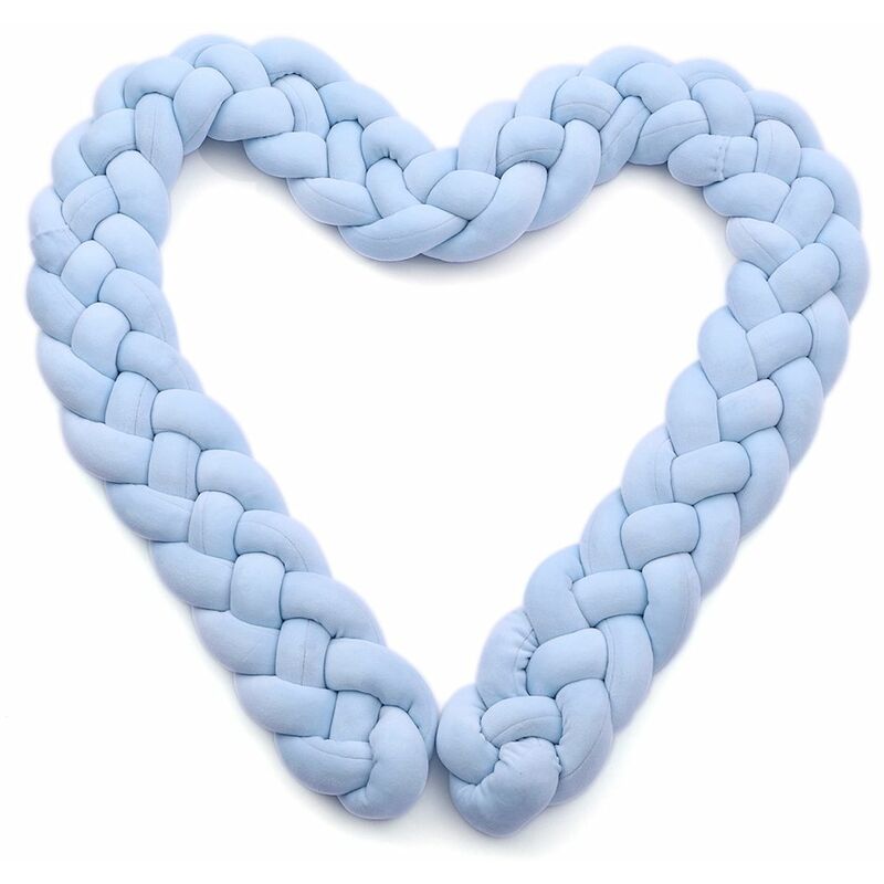 

Parachoques para cuna de bebe, parachoques trenzado anudado, hecho a mano, suave, con nudo, cojin, cojin, decoracion de cuna, regalo para recien