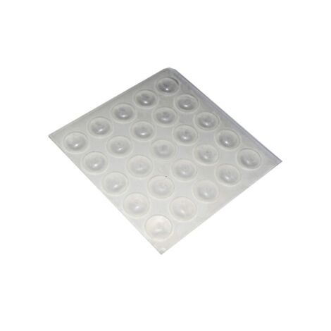 Paracolpi adesivi quadrati trasparenti diametro 10 mm pezzi 25 - masidef