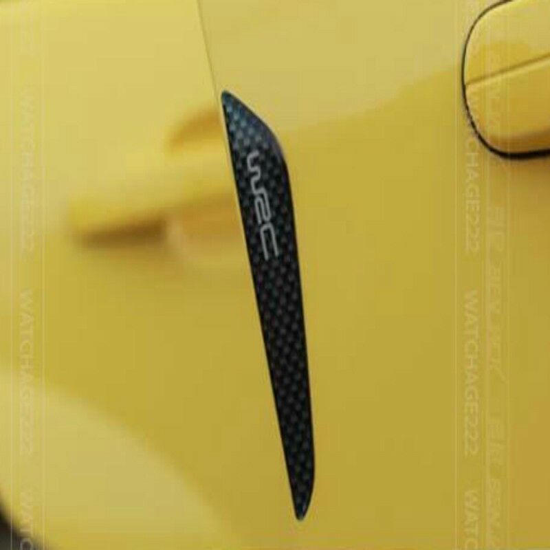 Image of Paracolpi adesivo per portiera auto ad effetto carbonio con scritta wrc Colore - Nero