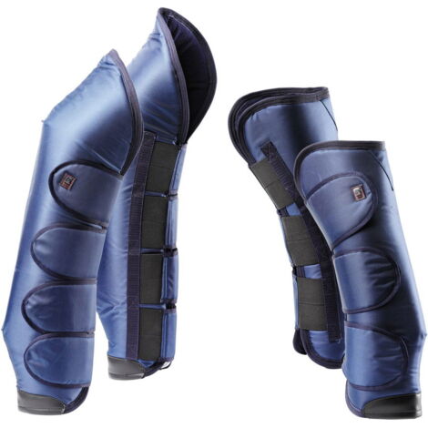 Paracolpi alti da trasporto in nylon con fodera in pile e rinforzo inferiore in pelle sintetica Set 4 pz: Full, Blu 09