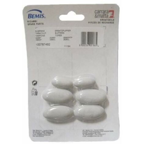 CARRARA & MATTA Paracolpi di ricambio per coprivaso wc atlantico 6 pz 100787492 Carrara e Matta
