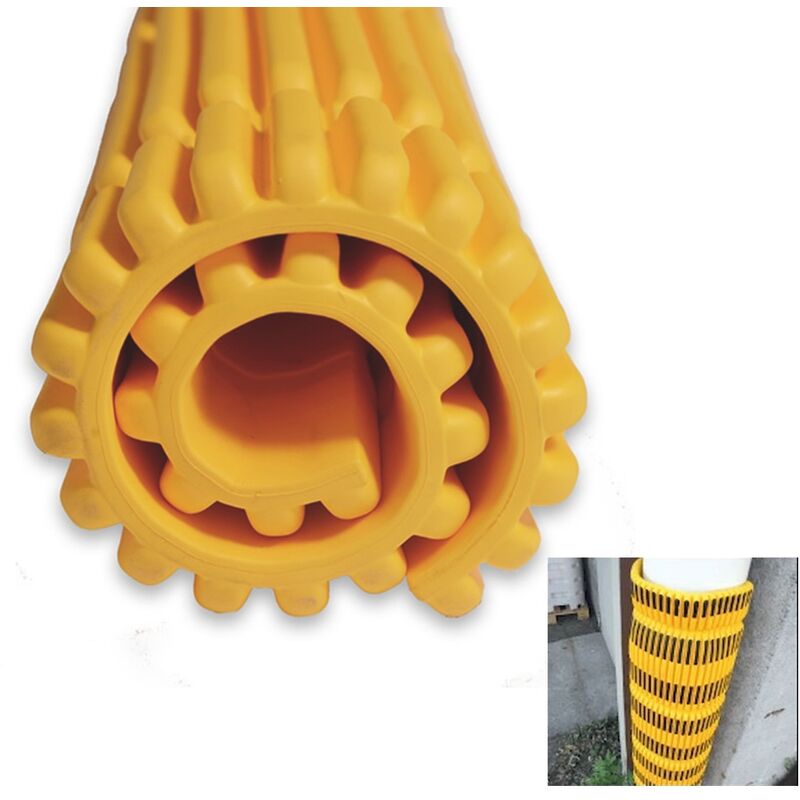 Paracolpi per colonne tubi tondi in eva espansa 760mmx400mm giallo