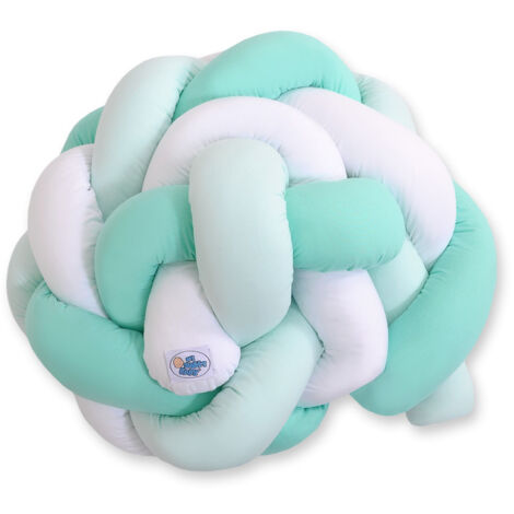 Paracolpi per culla intrecciato - Bianco e menta