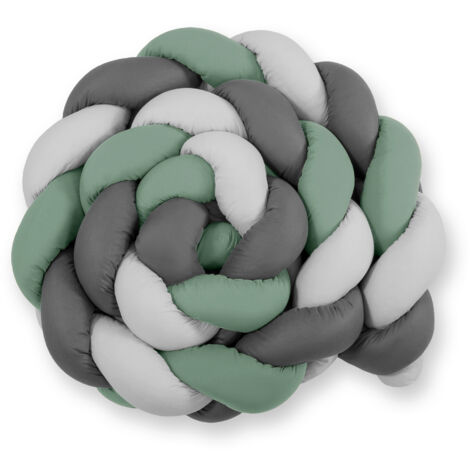 Paracolpi per lettino intrecciato XXL - grigio salvia-antracite