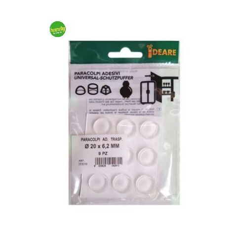Paracolpi tondi Masidef trasparente Ø20x6,2mm 9pz