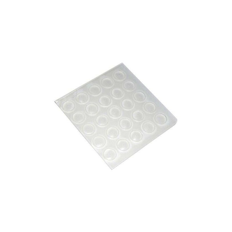 Image of Paracolpi adesivi tondi trasparenti ø 7 mm. - spessore 1,5 mm. - 25 pz.