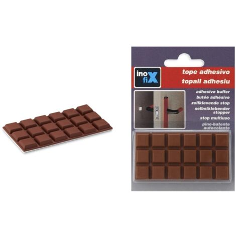 PARACOLPO ADESIVO INOFIX 12X12 MM 18 PZ MARRONE 20 CF