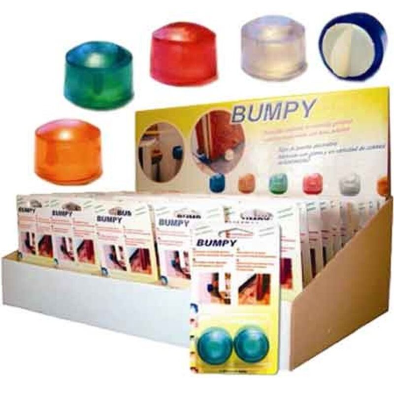 PARACOLPO 'BUMPY' Trasparente colorato - blister 2 pezzi Q.TA 12