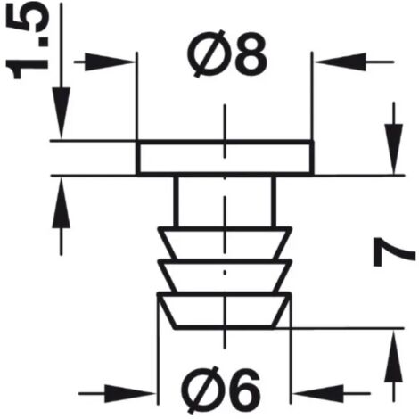 PARACOLPO TRASPARENTE PER FORO D.6 mm 356.20.421