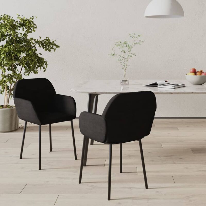 définir 2 chaises vcellute de structure élégante diverses couleurs disponibles couleur : noir