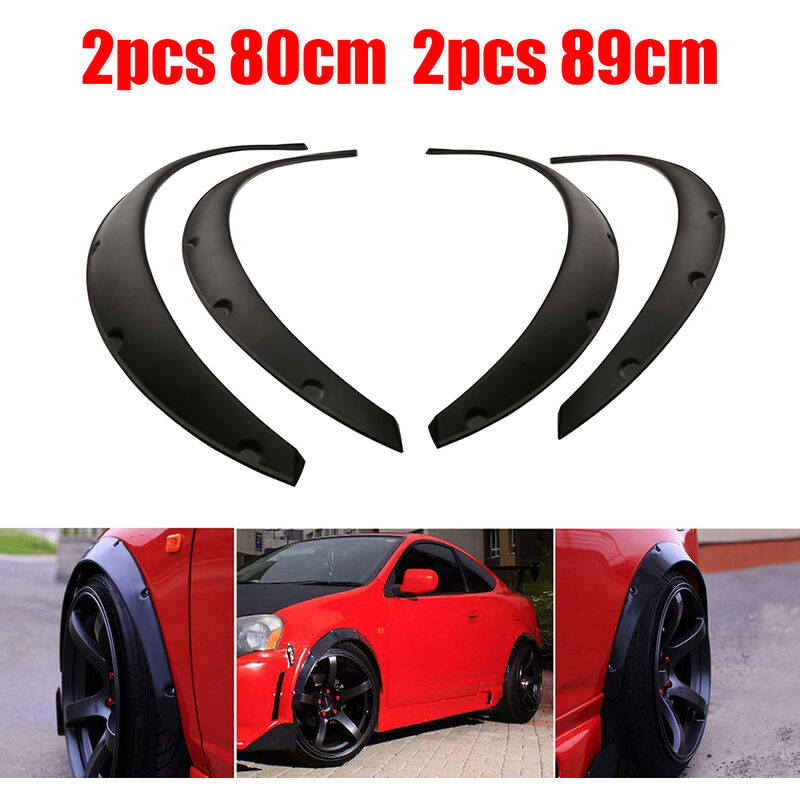 Parafango per ruote auto universale nero 4PCS