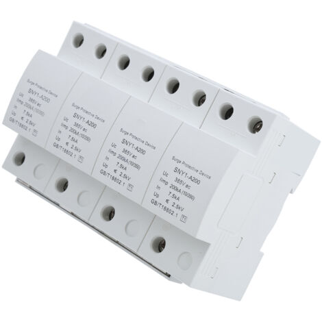 Parafoudre 4 Prises avec Disjoncteur Intégré, Protection Surtension 385VAC 200KA pour Appartement et Bureau