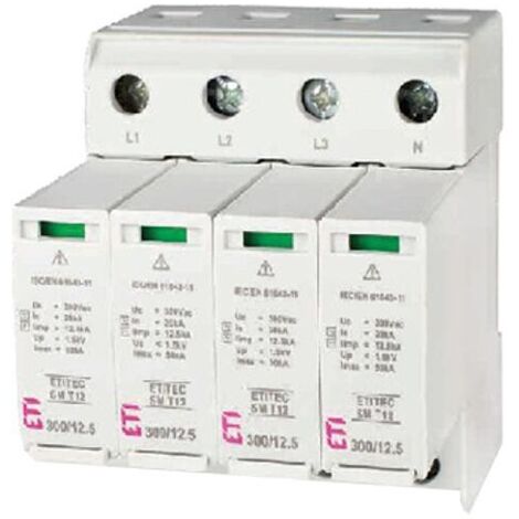 Parafoudre combiné ETI ETITEC SM T12 300/12,5 3+1, AMD