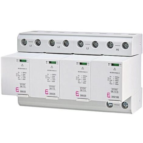 Parafoudre combiné ETI ETITEC SM T12 300/25 3+1, AMD