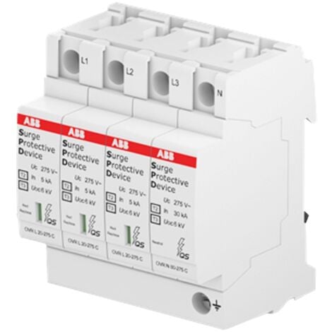 Parafoudre de surtension ABB OVR T2+3 3P+N IMAX 20KA  OVR233N20275