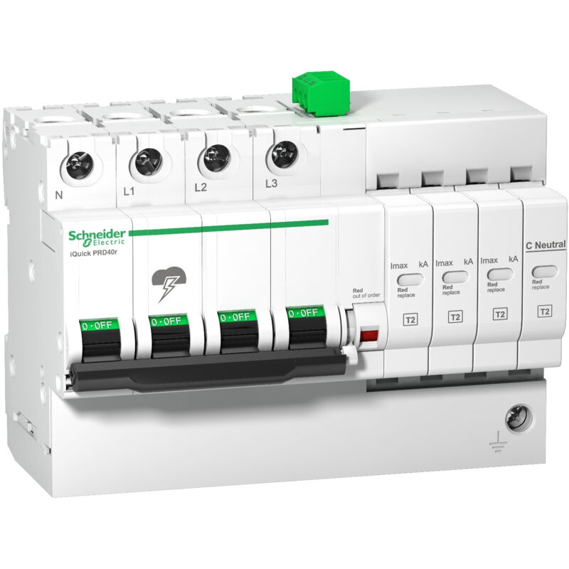 Schneider Electric - Acti9 iQuick PRD40r parafoudre 3P+N avec report signalisation schneider A9L16294