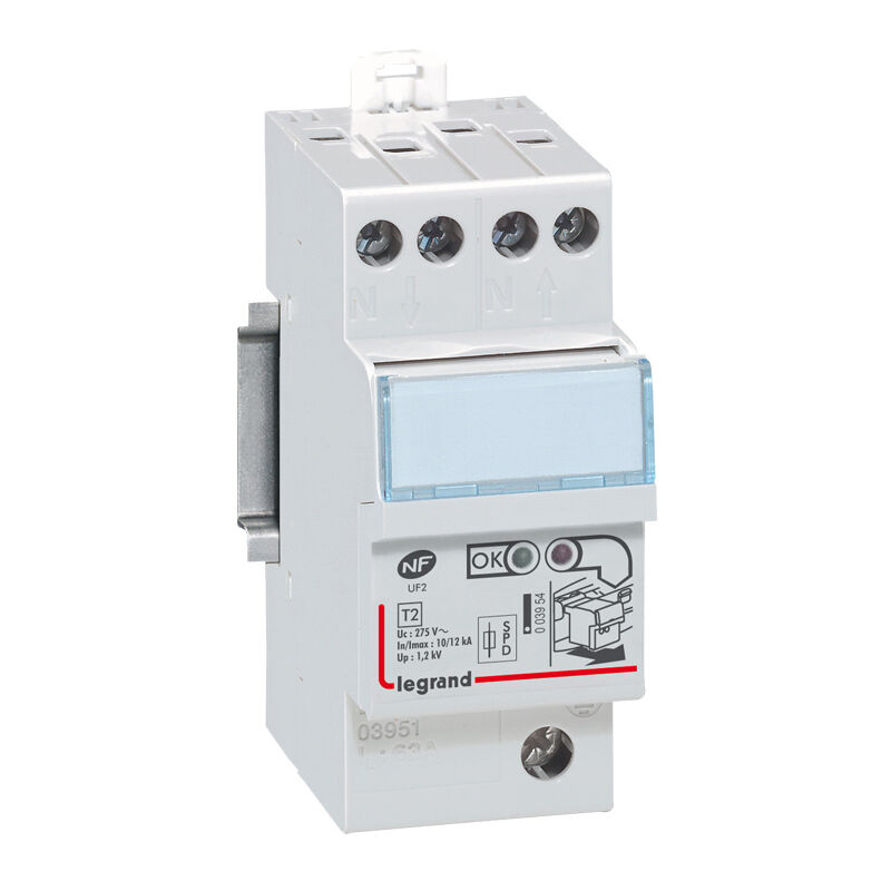 Legrand - Parafoudre modulaire pour logement avec protection intégrée - 2 modules