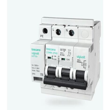 Parafoudre Permanent et Transitoire COMBI 2P40T15 - TOSCANO