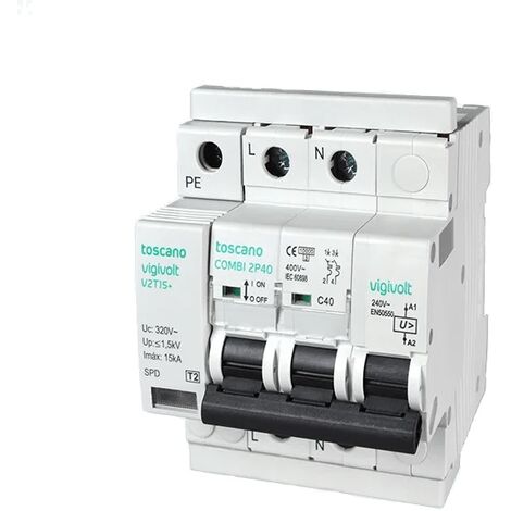 Parafoudre Permanent et Transitoire COMBI 2P63T15 - TOSCANO