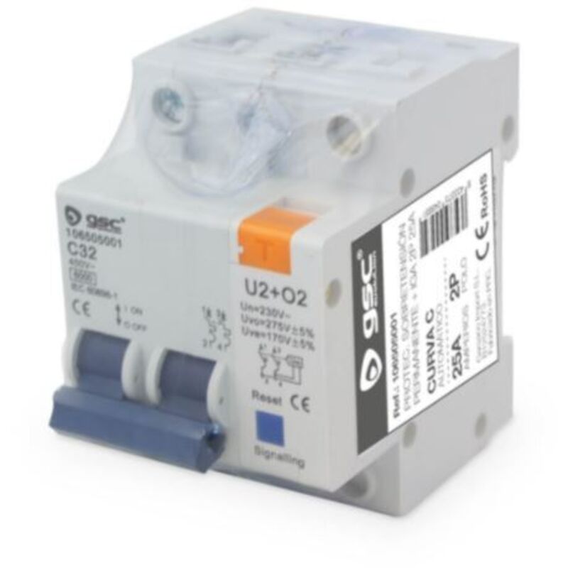 GSC - Protecteur permanent de surtension + iga 2P 25A 106505001