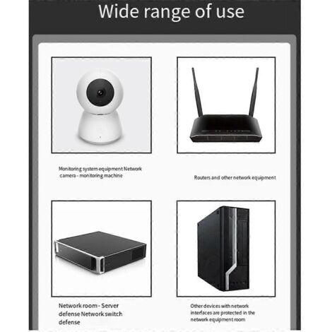 Parafoudre réseau Ethernet PoE SPD 1000 Mbps pour caméras IP de vidéosurveillance --