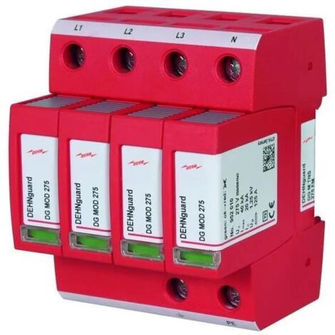 Parafoudre type T2 4P 20kA 1,5kV DEHNguard M TNS 275 FM 952405